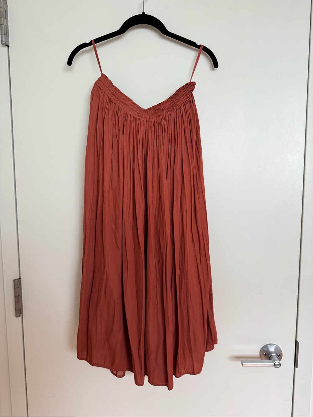 Uniqlo Terra Cotta Midi Skirt